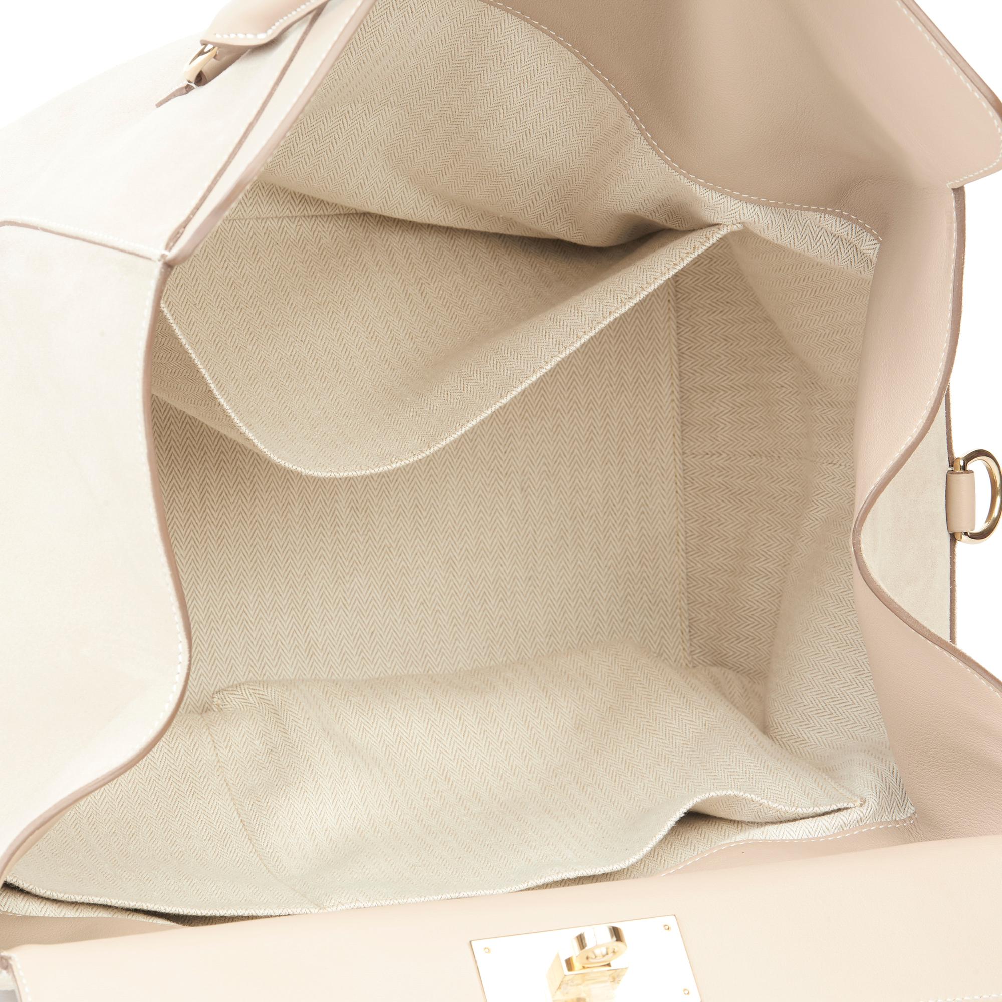 2014 Hermès Argile Swift Leather & Veau Grizzly Suede Toolbox 33  3