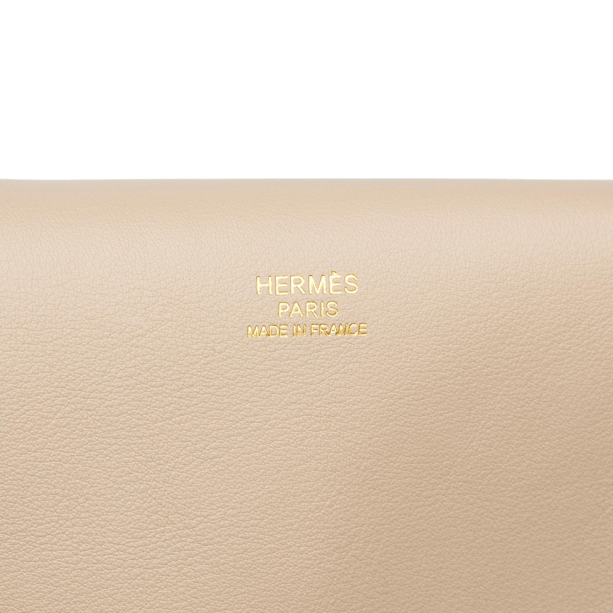 2014 Hermès Argile Swift Leather & Veau Grizzly Suede Toolbox 33  1