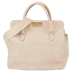 2014 Hermès Argile Swift Leather & Veau Grizzly Suede Toolbox 33