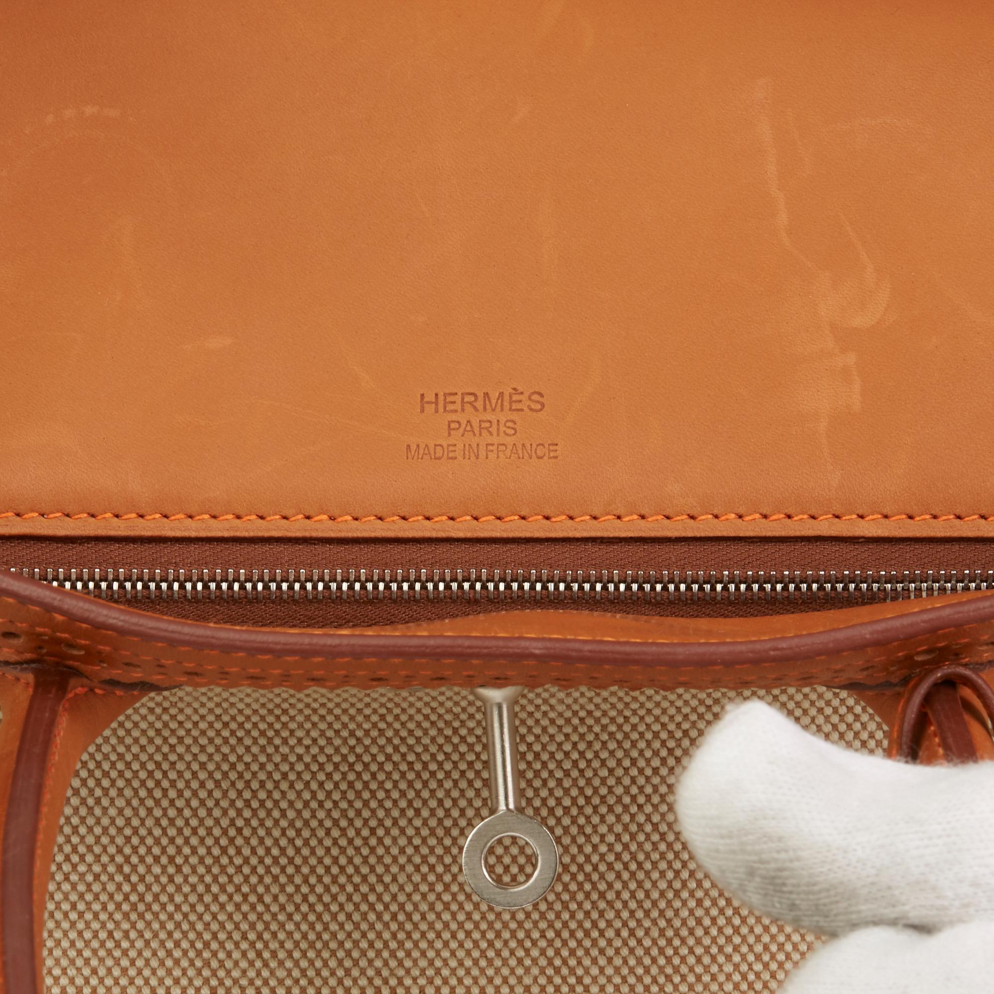 2014 Hermès Barenia Leather & Toile Ghillies Birkin 35cm 3