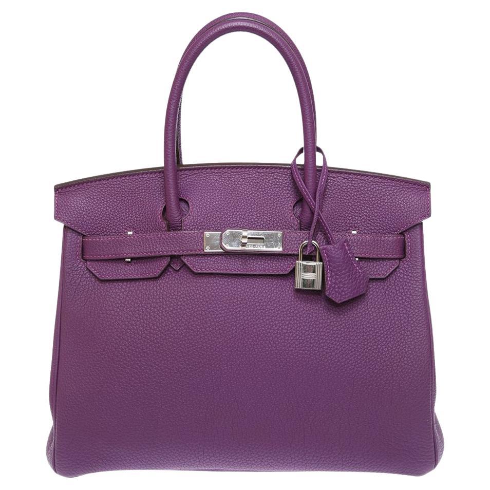 Hermès Birkin 35 handbag in Vert Amande Togo leather with silver ...