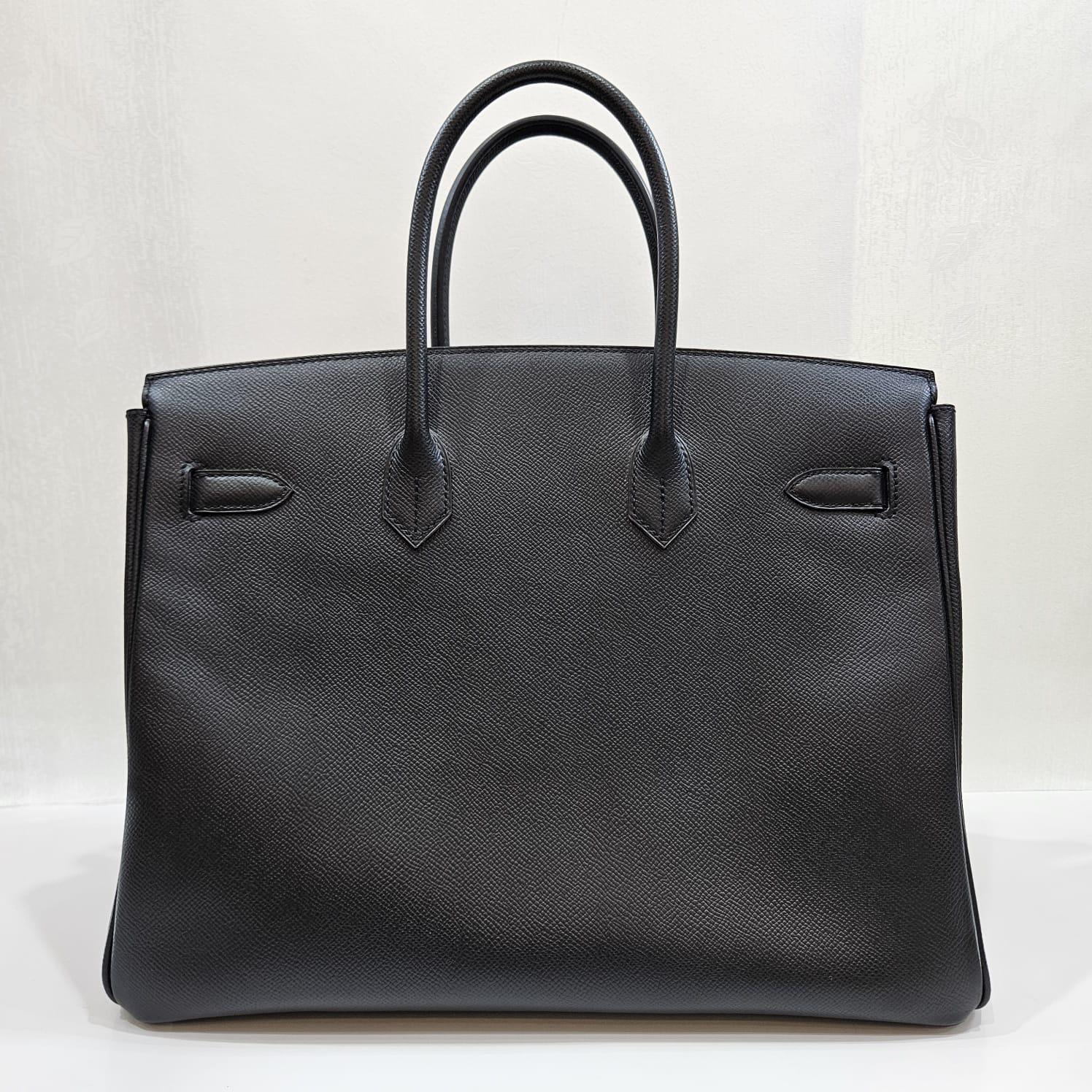 2014 Hermes Birkin 35 Black Epsom Bag 7