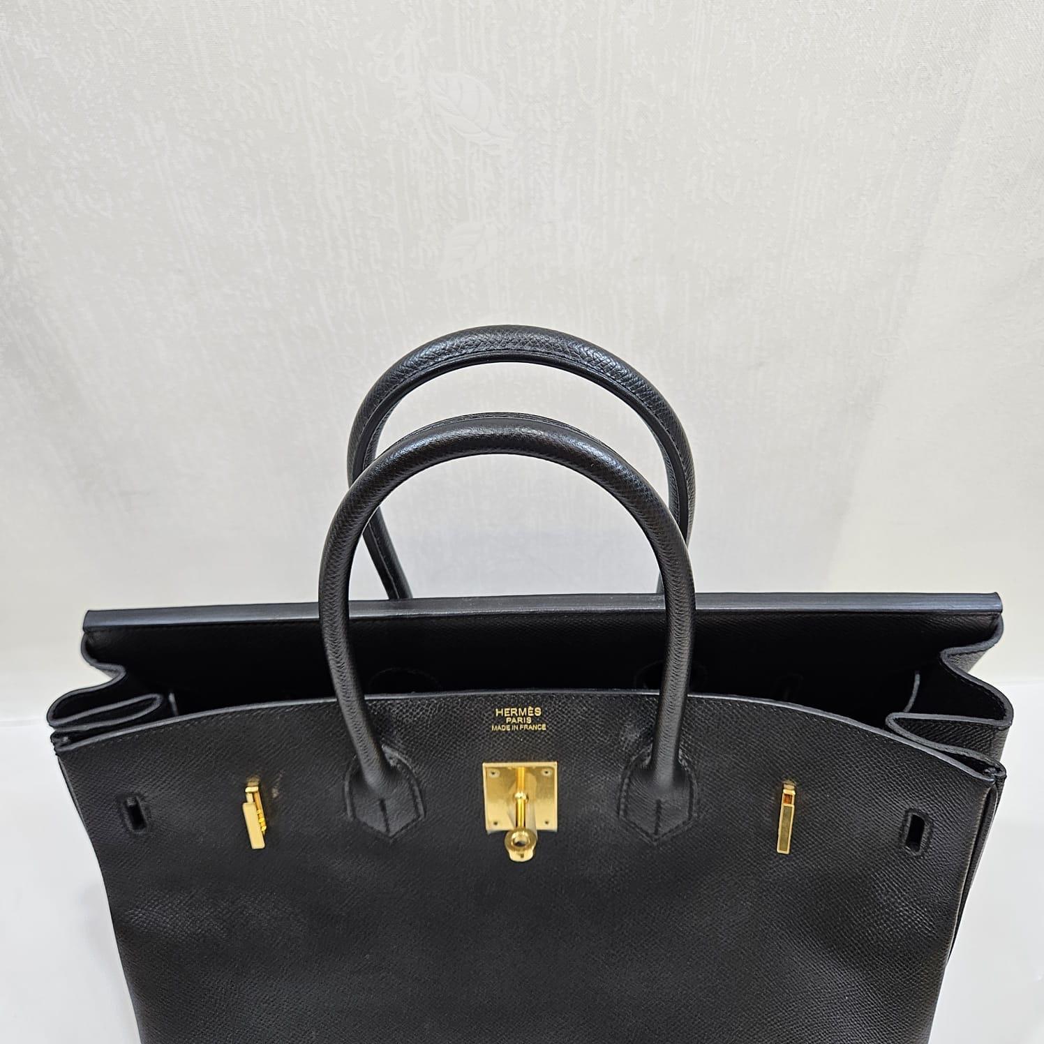 2014 Hermes Birkin 35 Black Epsom Bag 10