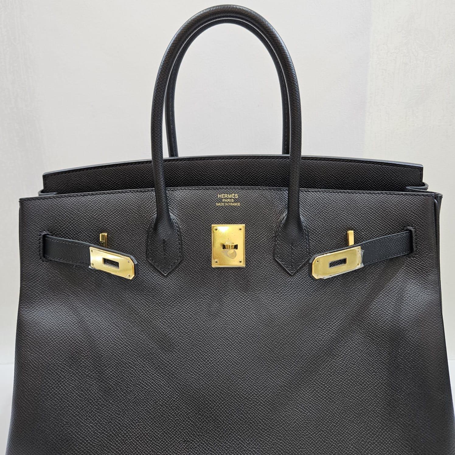 2014 Hermes Birkin 35 Black Epsom Bag 12