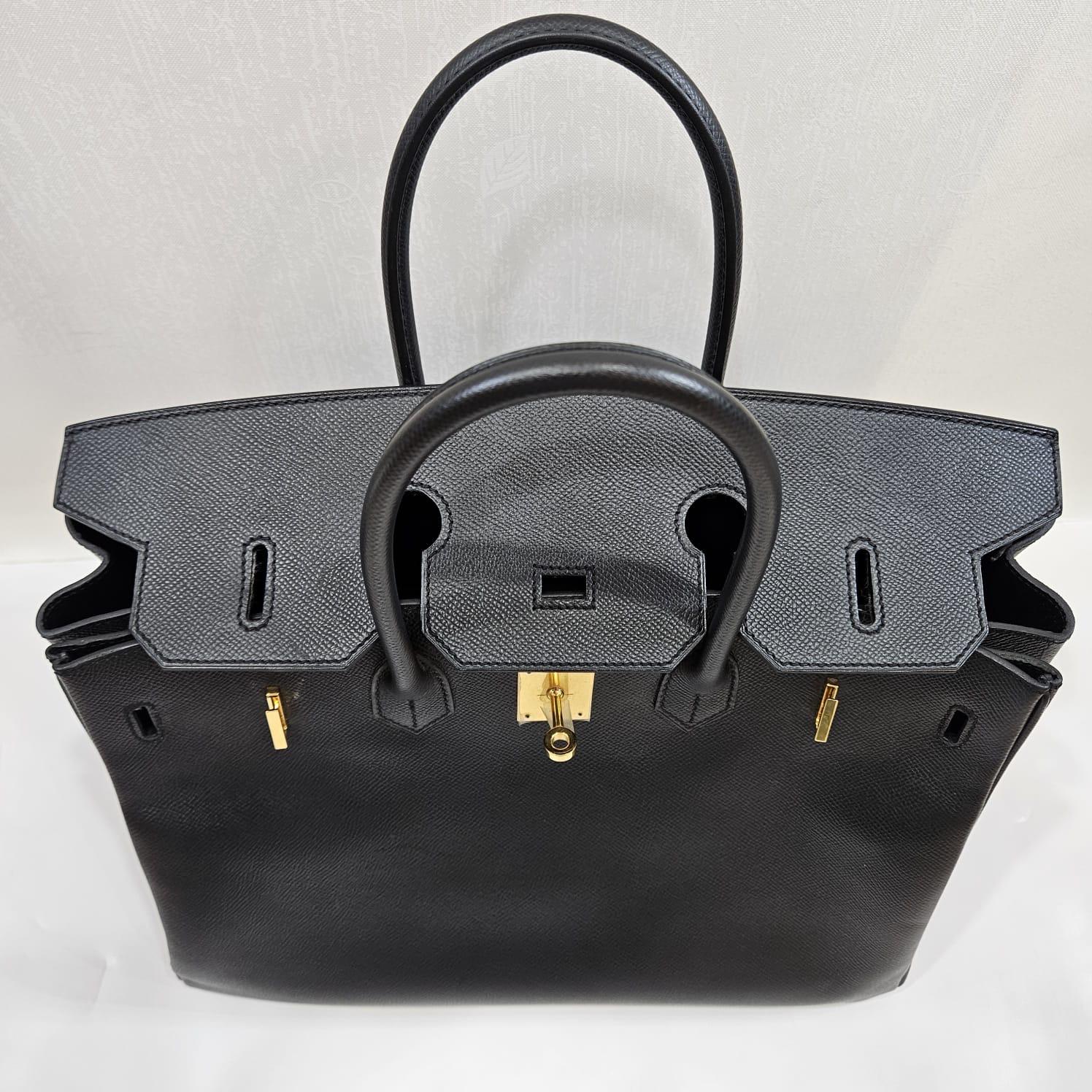2014 Hermes Birkin 35 Black Epsom Bag In Good Condition In Jakarta, Daerah Khusus Ibukota Jakarta