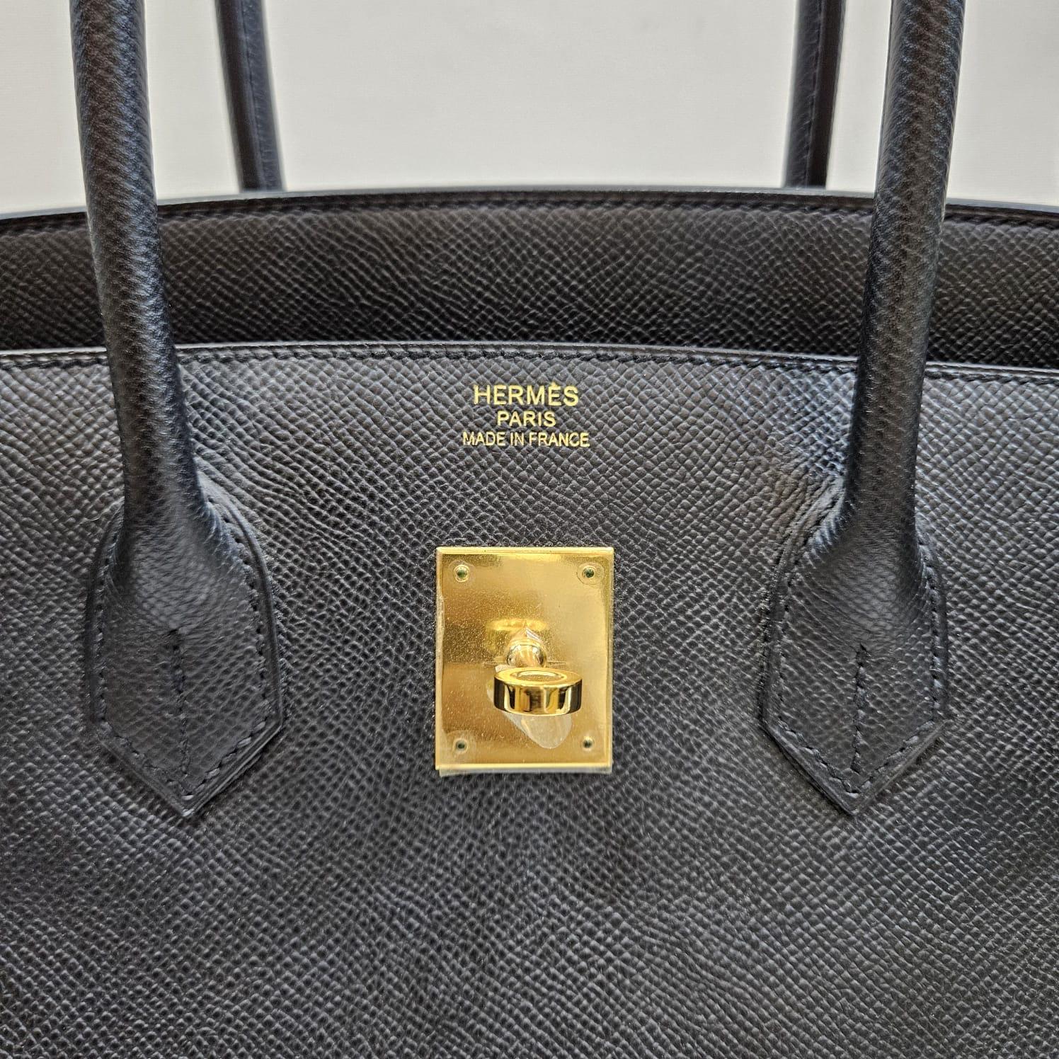 2014 Hermes Birkin 35 Black Epsom Bag 5
