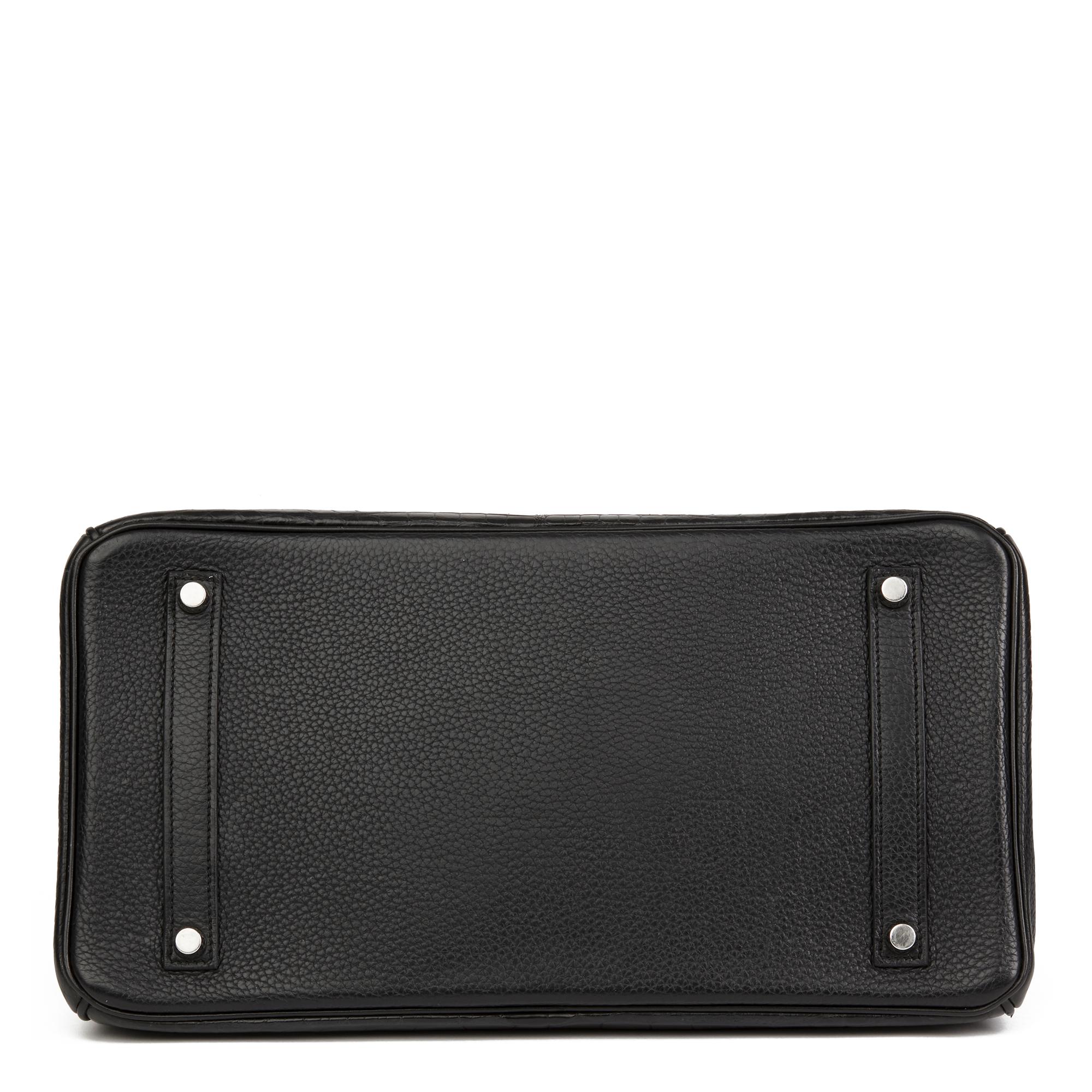 2014 Hermès Black Matte Alligator, Clemence & Box Calf Touch Birkin 35cm 1