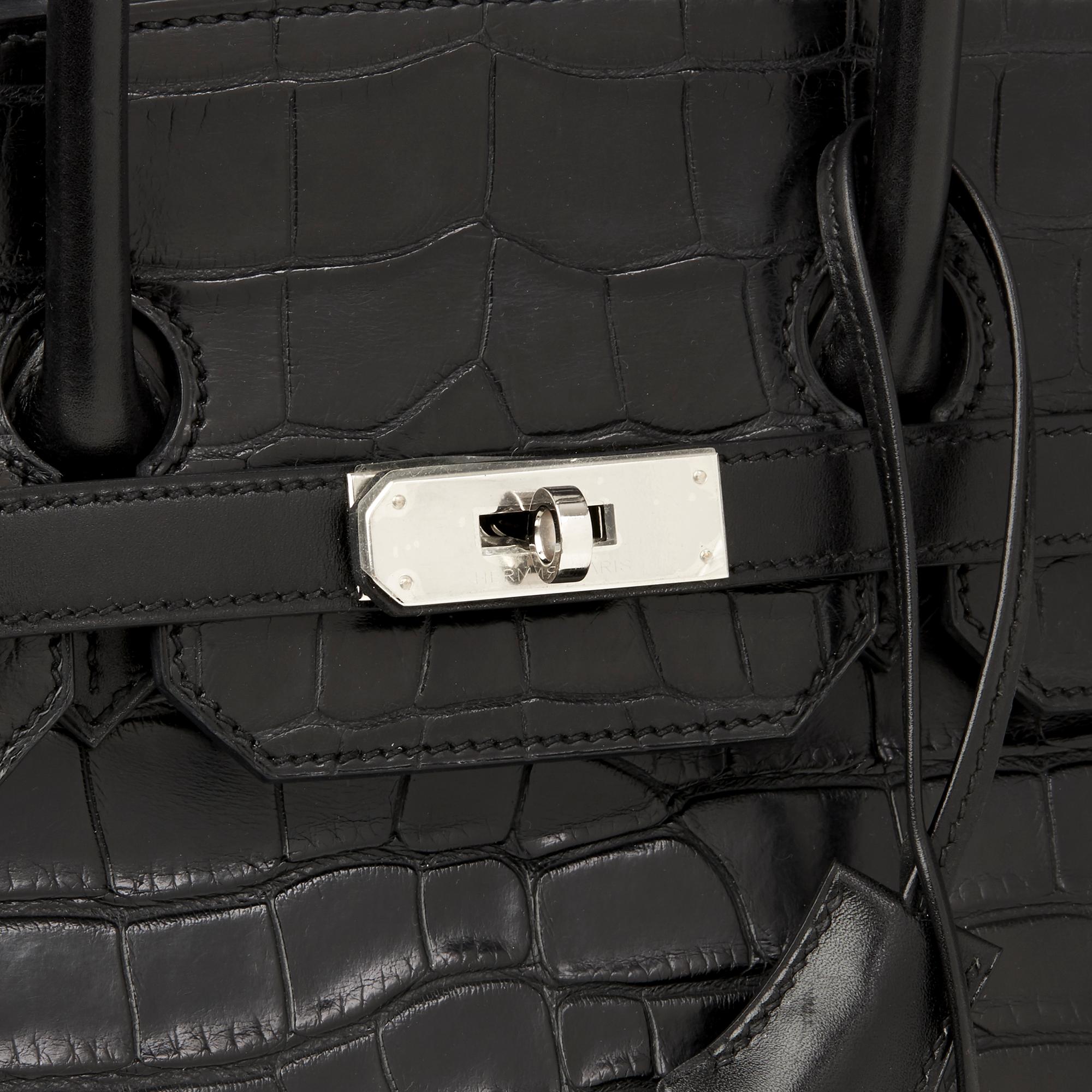 2014 Hermès Black Matte Alligator, Clemence & Box Calf Touch Birkin 35cm 2