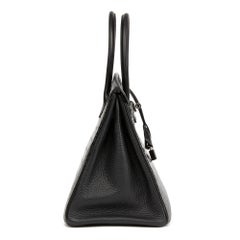 2014 Hermès Black Matte Mississippiensis Alligator, Clemence & Box Calf Leather