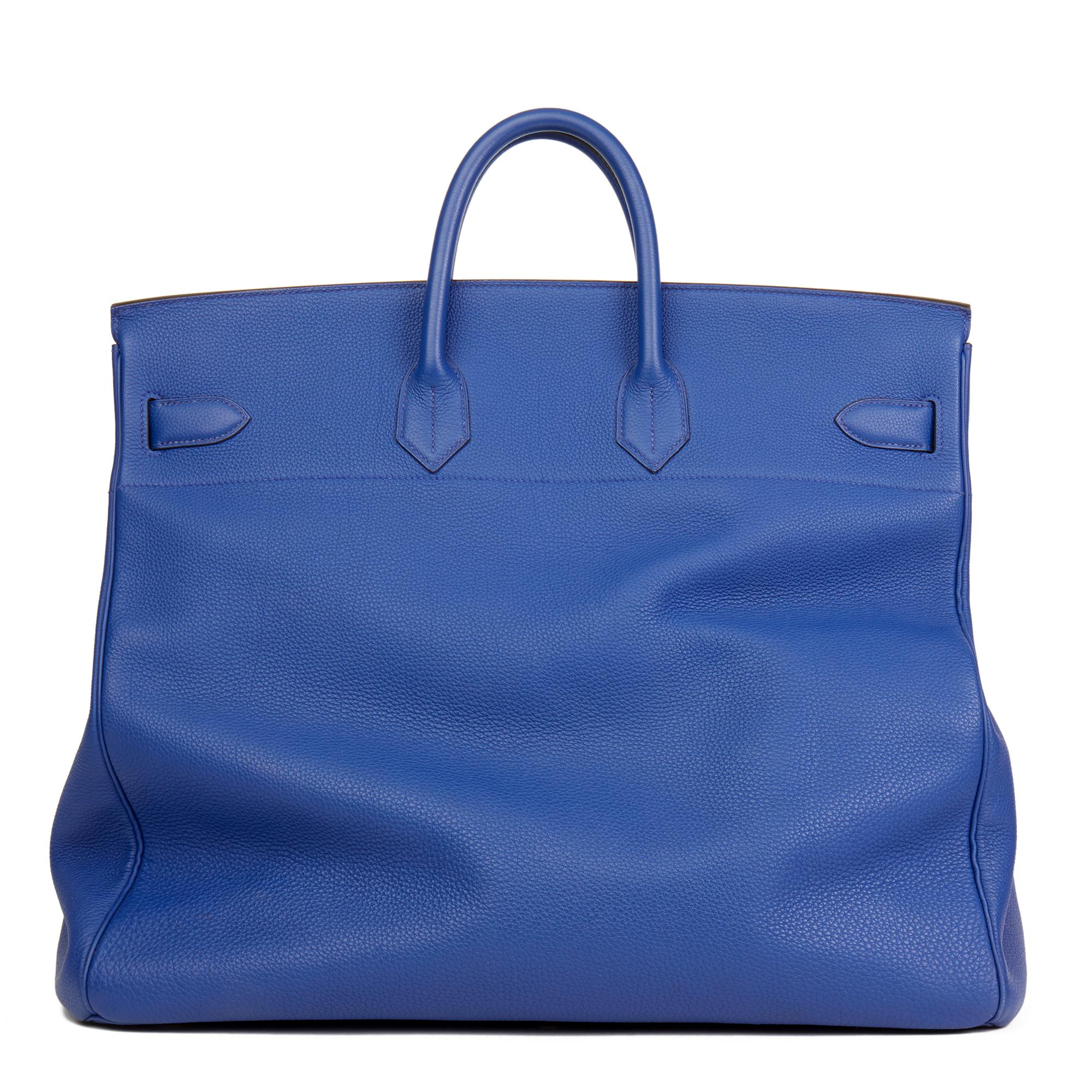 Women's 2014 Hermes Blue Electric Togo Leather Birkin HAC 50cm