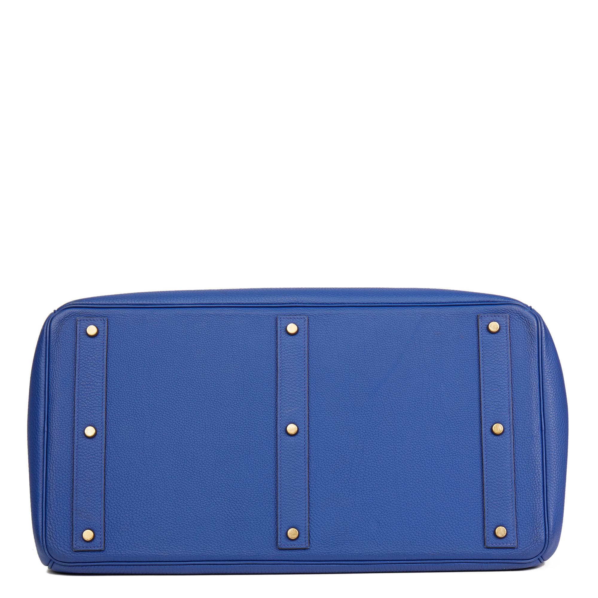 2014 Hermes Blue Electric Togo Leather Birkin HAC 50cm 1