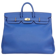 2014 Hermes Blue Electric Togo Leather Birkin HAC 50cm