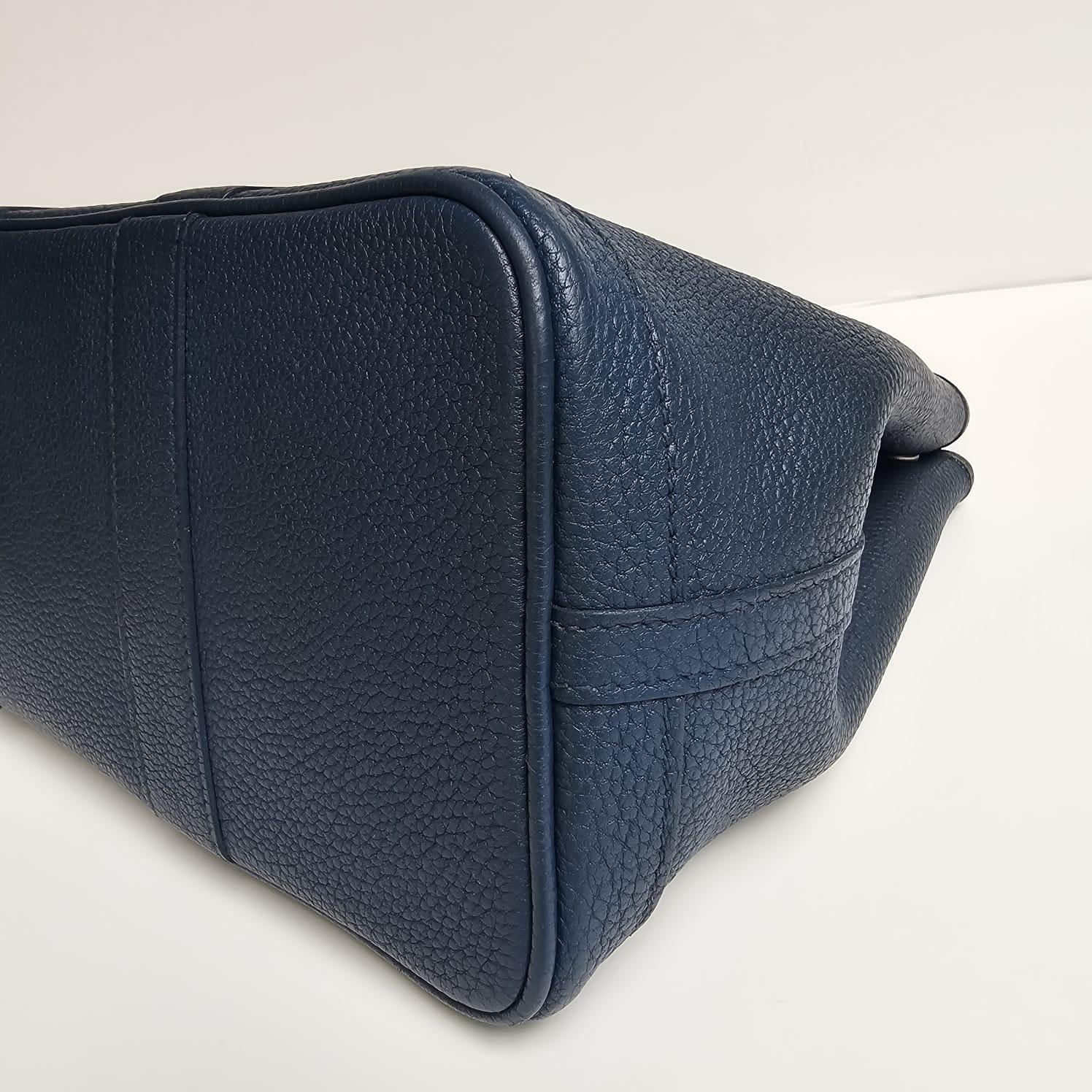2014 Hermes Blue Prusse Negonda Leather Garden Party 30 Bag In Good Condition In Jakarta, Daerah Khusus Ibukota Jakarta