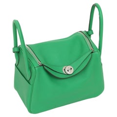 2014 Hermès Green Bamboo Swift Lindy 26 Tasche