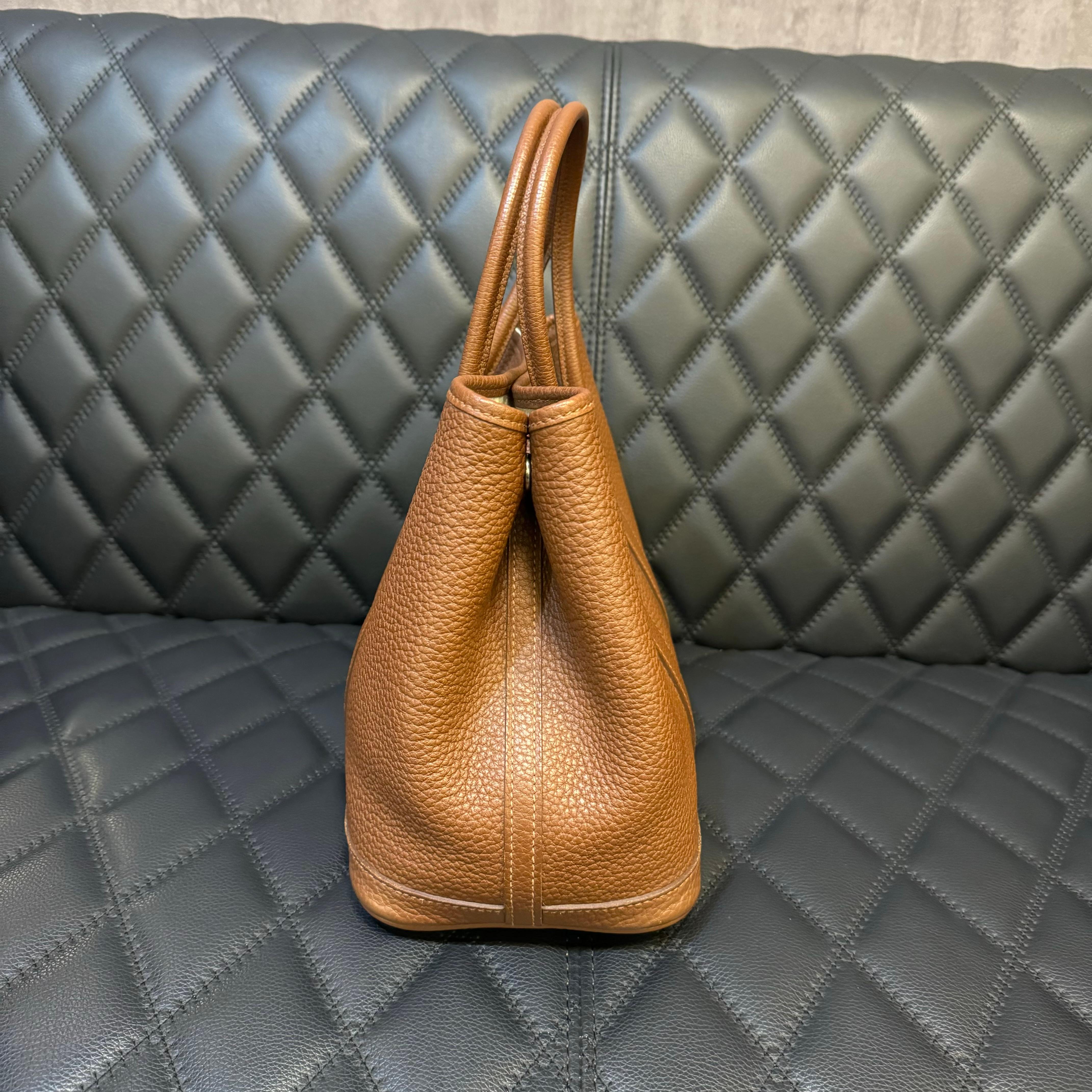 2014 Hermes Marron D’Inde Negonda Garden Party 30 Bag 5