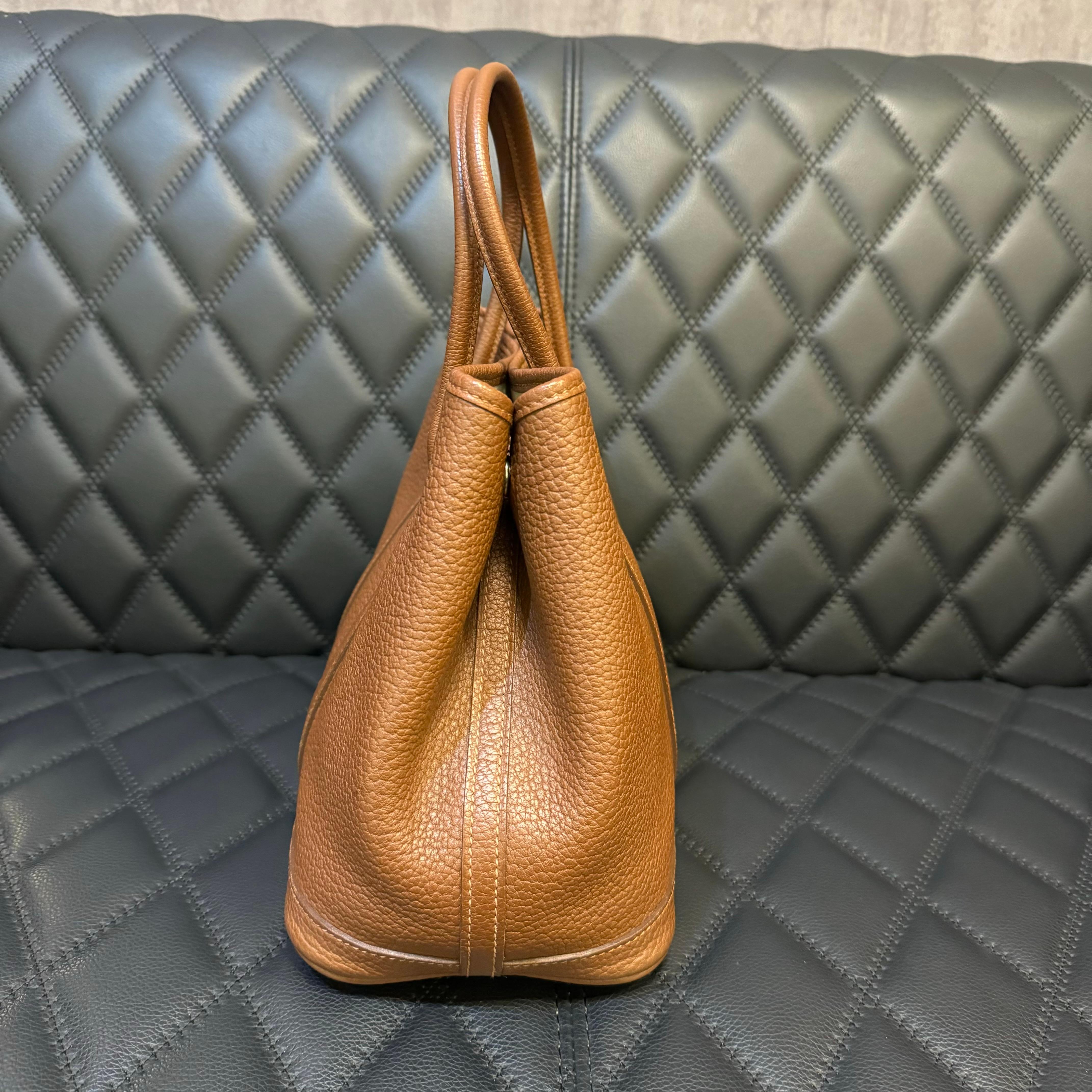2014 Hermes Marron D’Inde Negonda Garden Party 30 Bag 4