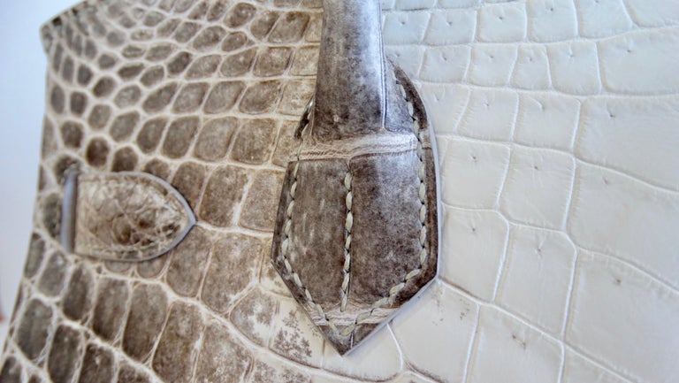 Replica Hermes Diamond Birkin 30cm In Himalaya Niloticus Crocodile Skin