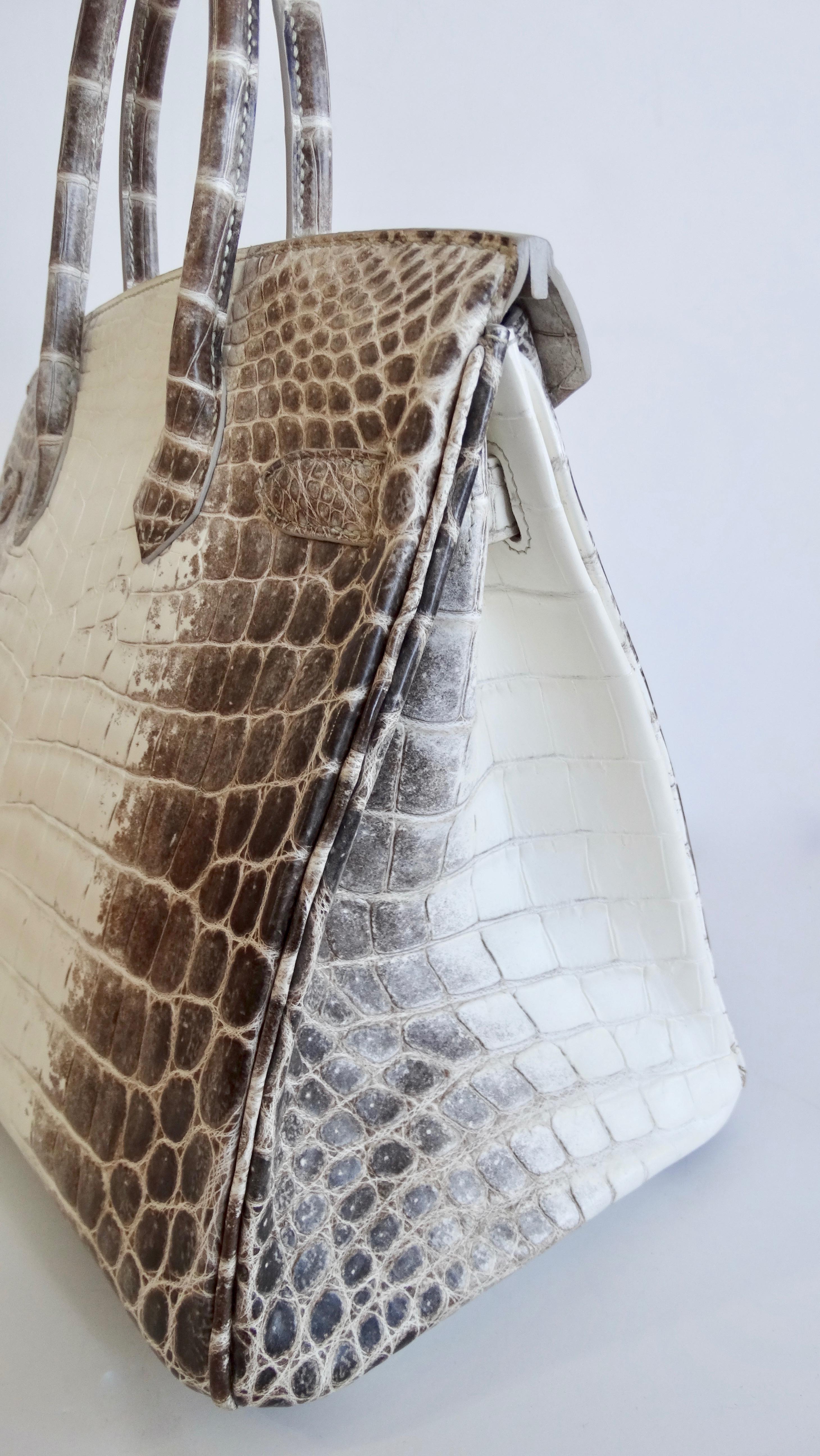Hermés 2014 Matte Niloticus Himalayan Crocodile 30cm Birkin In New Condition In Scottsdale, AZ