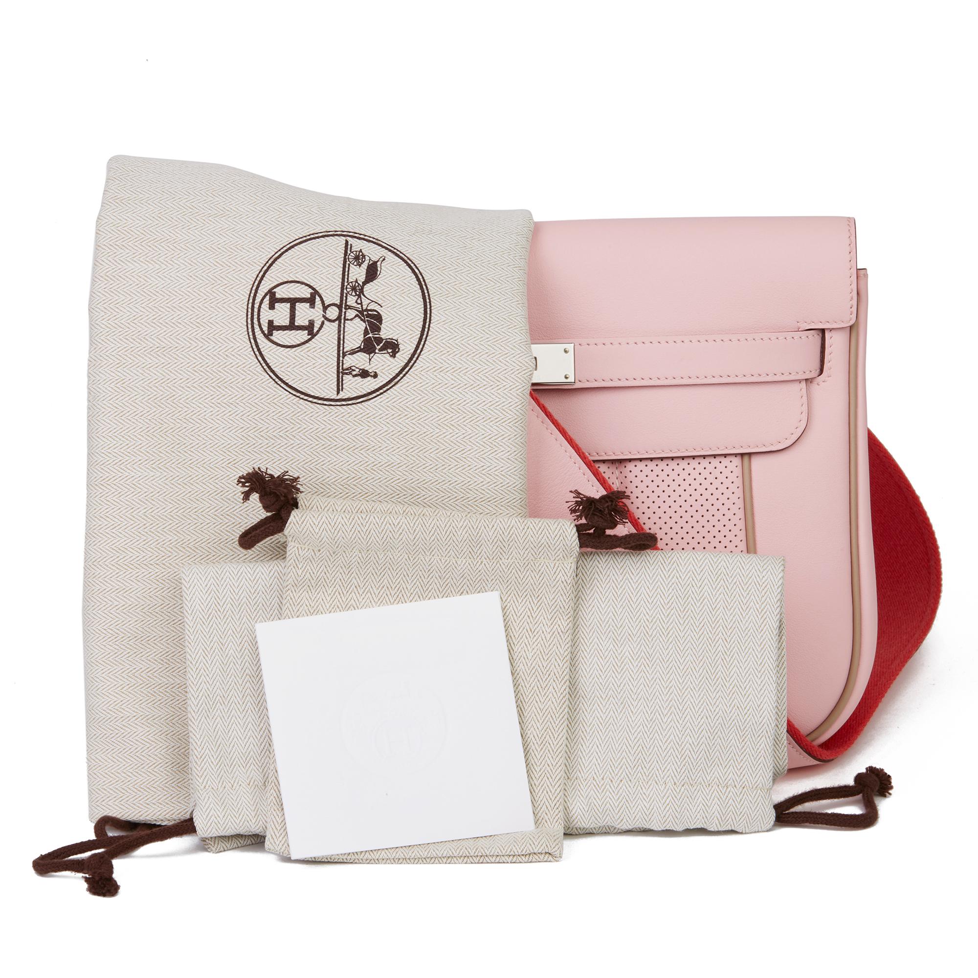 2014 Hermès Rose Sakura & Argile Perforated Swift Leather Berline 6