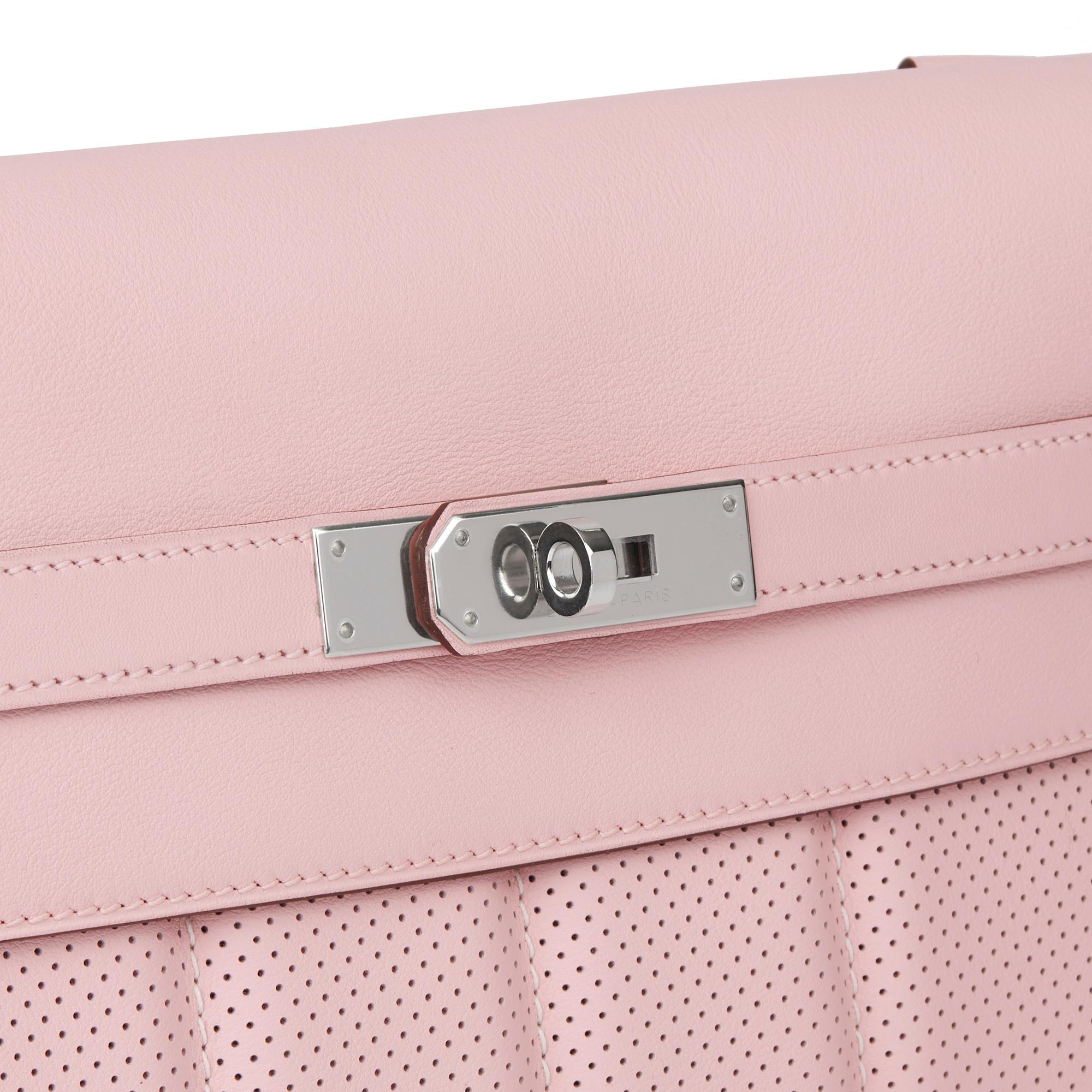 2014 Hermès Rose Sakura & Argile Perforated Swift Leather Berline 1