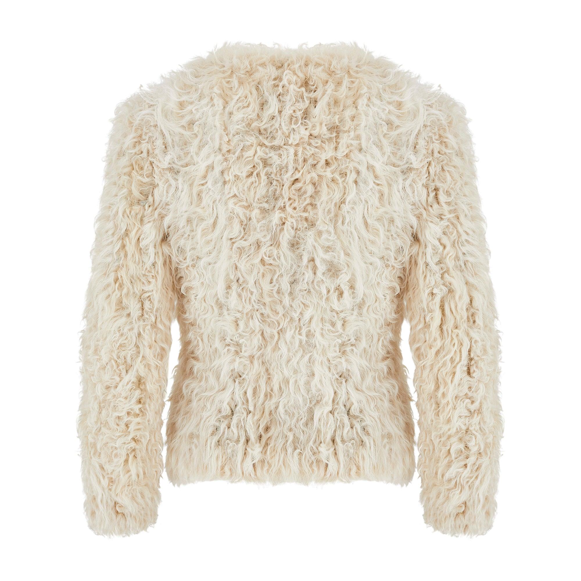 Beige Isabel Marant Veste en laine de Mongolie documentée du défilé 2014 en vente
