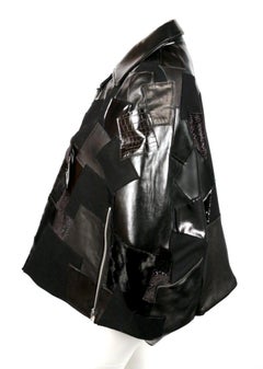 2014 JUNYA WATANABE COMME DES GARCONS patchwork runway poncho
