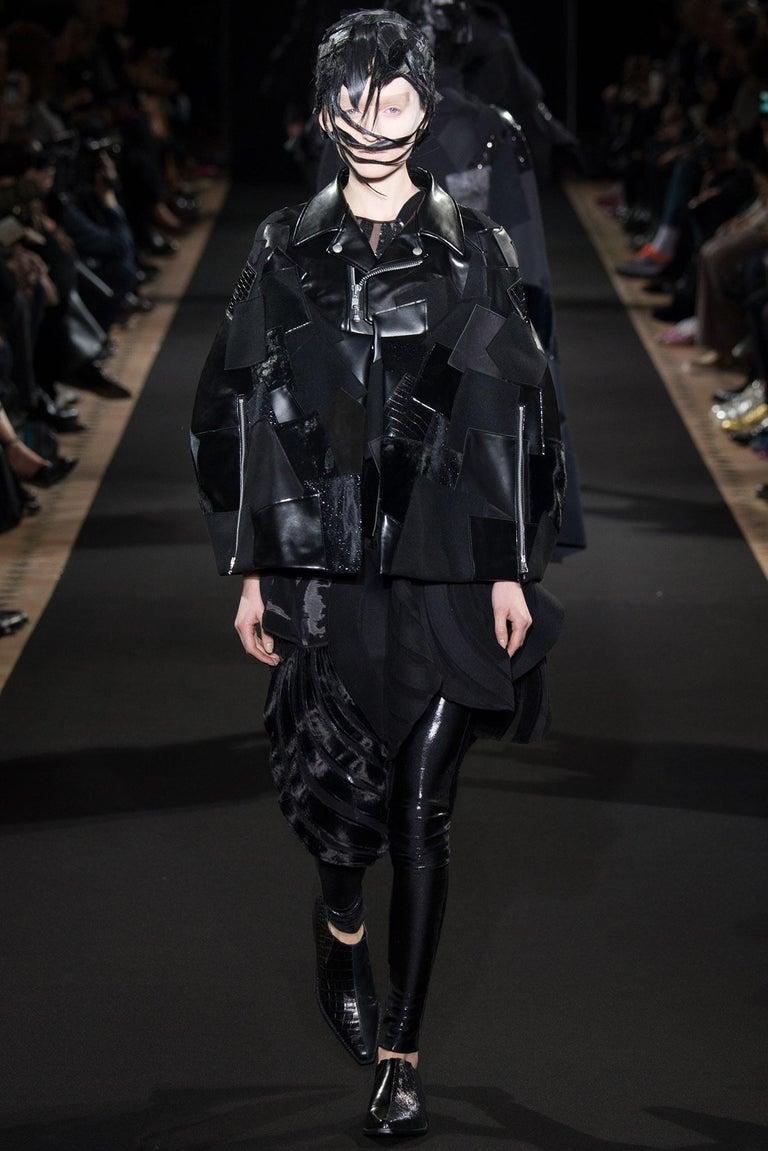 2014 JUNYA WATANABE COMME DES GARCONS patchwork runway poncho 1