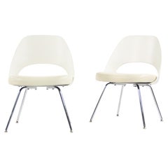 2014 Knoll Studio Eero Saarinen Executive Armless Side Chairs White