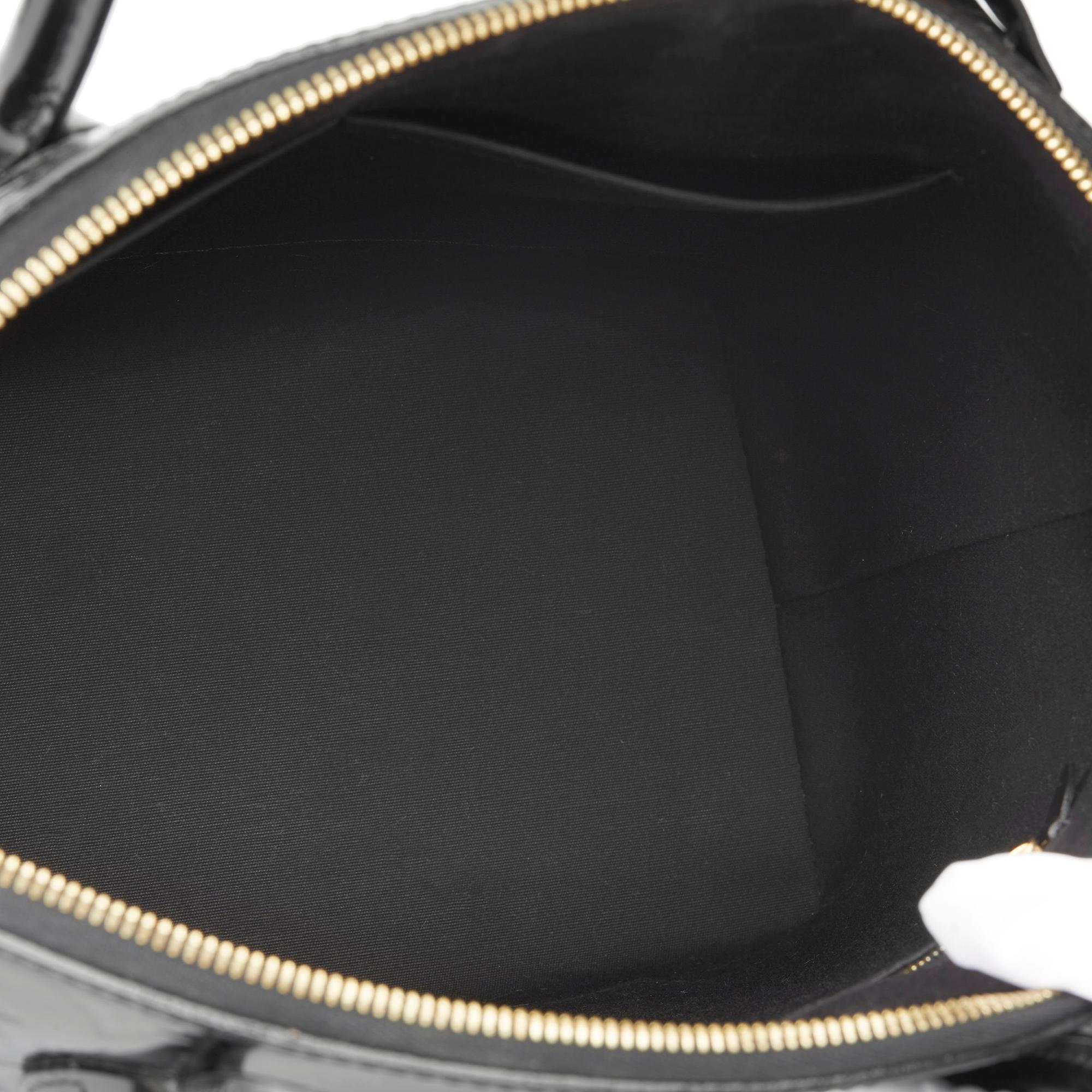 2014 Louis Vuitton Black Patent Vernis Leather Lockit PM 3