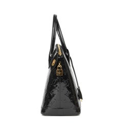 2014 Louis Vuitton Black Patent Vernis Leather Lockit PM