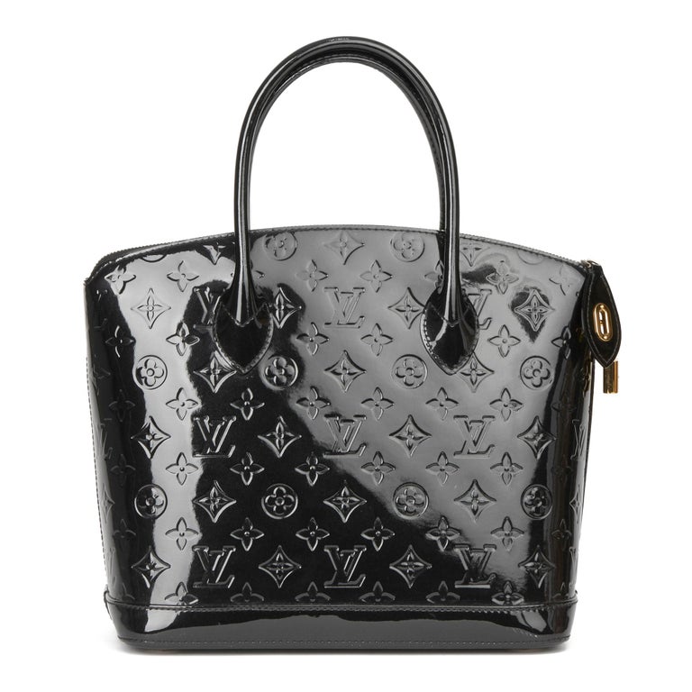 2014 Louis Vuitton Black Patent Vernis Leather Lockit PM at 1stDibs