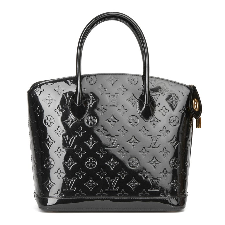 2014 Louis Vuitton Black Patent Vernis Leather Lockit PM at 1stdibs