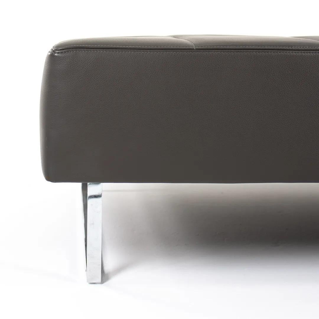 Steel 2014 Poltrona Frau Quadra Bench / Ottoman by Studio Cerri & Associati For Sale
