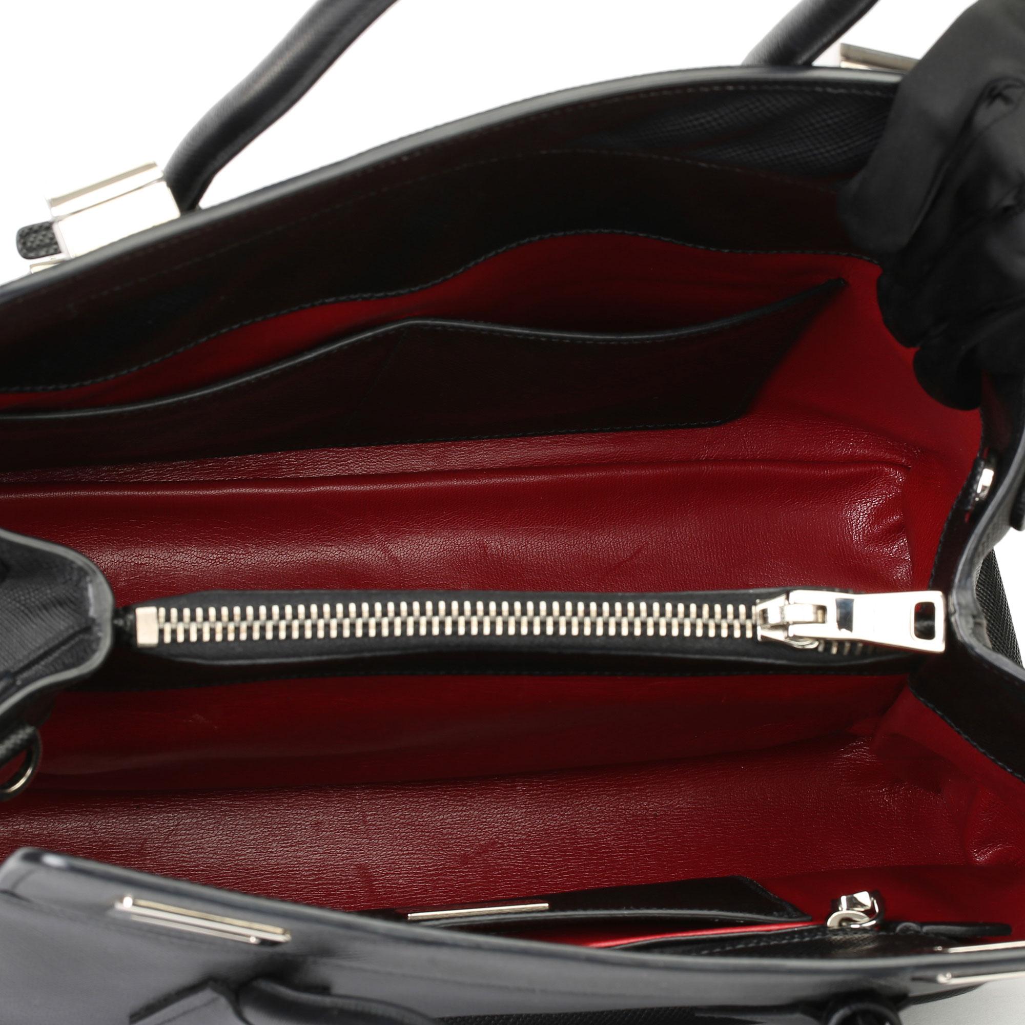 2014 Prada Schwarz Kalbsleder Saffiano Tote 8