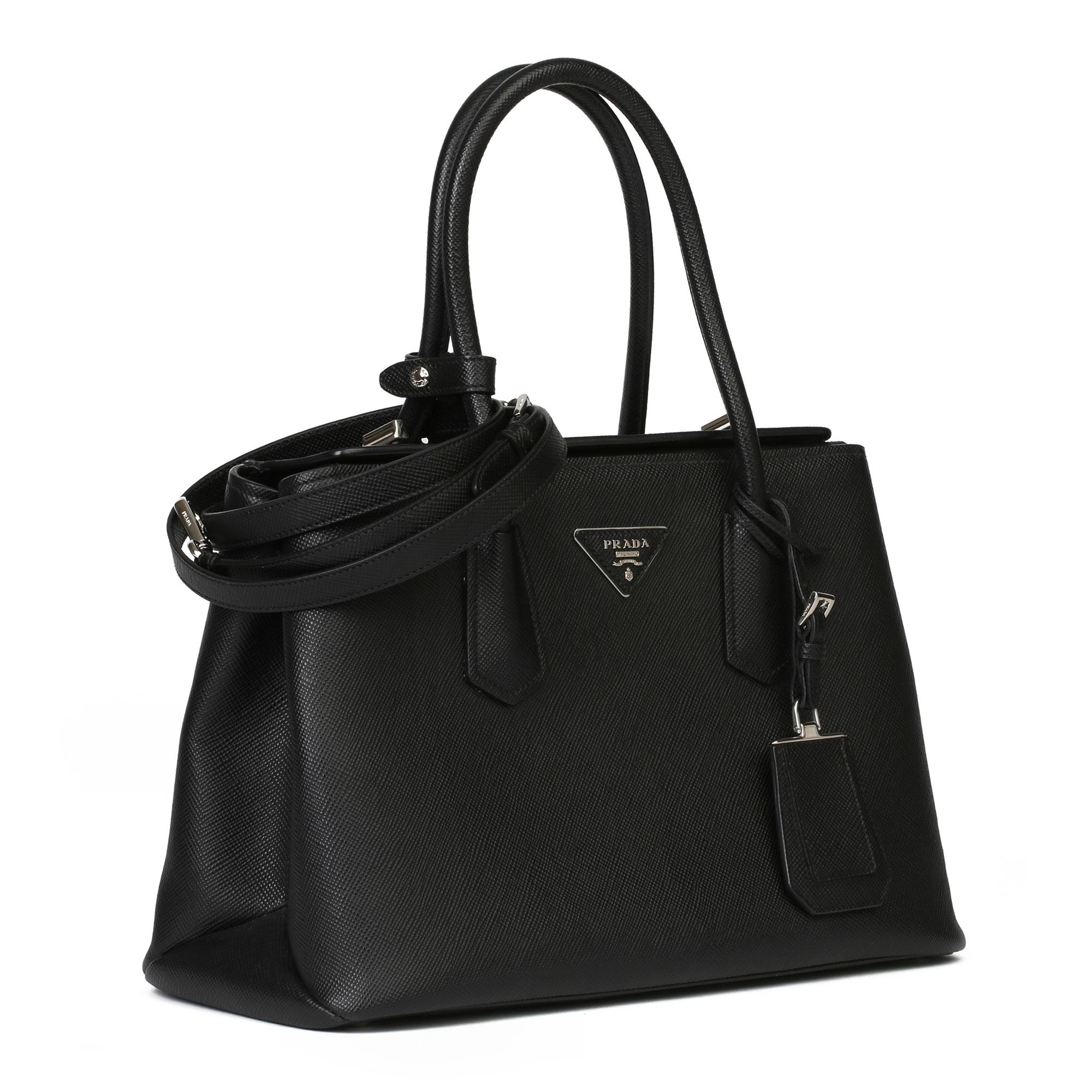 2014 Prada Schwarz Kalbsleder Saffiano Tote im Zustand „Hervorragend“ in Bishop's Stortford, Hertfordshire