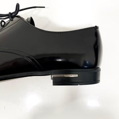 2014 Prada Men Black Leather Formal Shoes