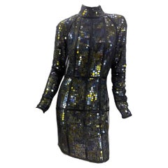 2014 Rare Tom Ford High Neck Mirror Mosaic Mini Dress by Special order only!