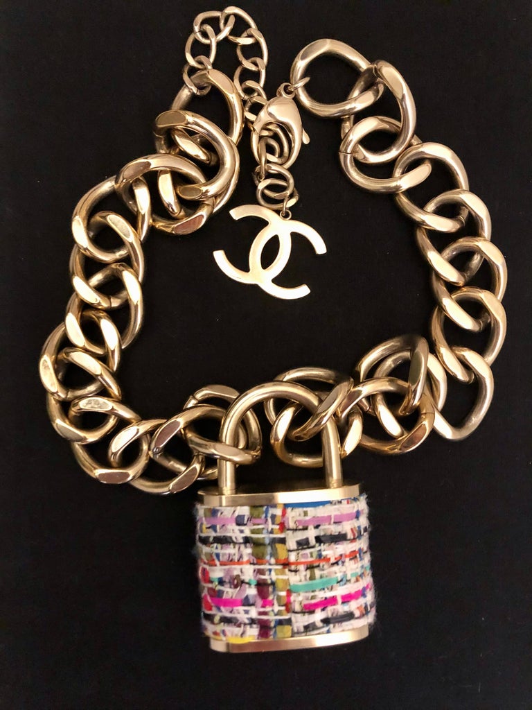 Chanel lock necklace clearance 2018