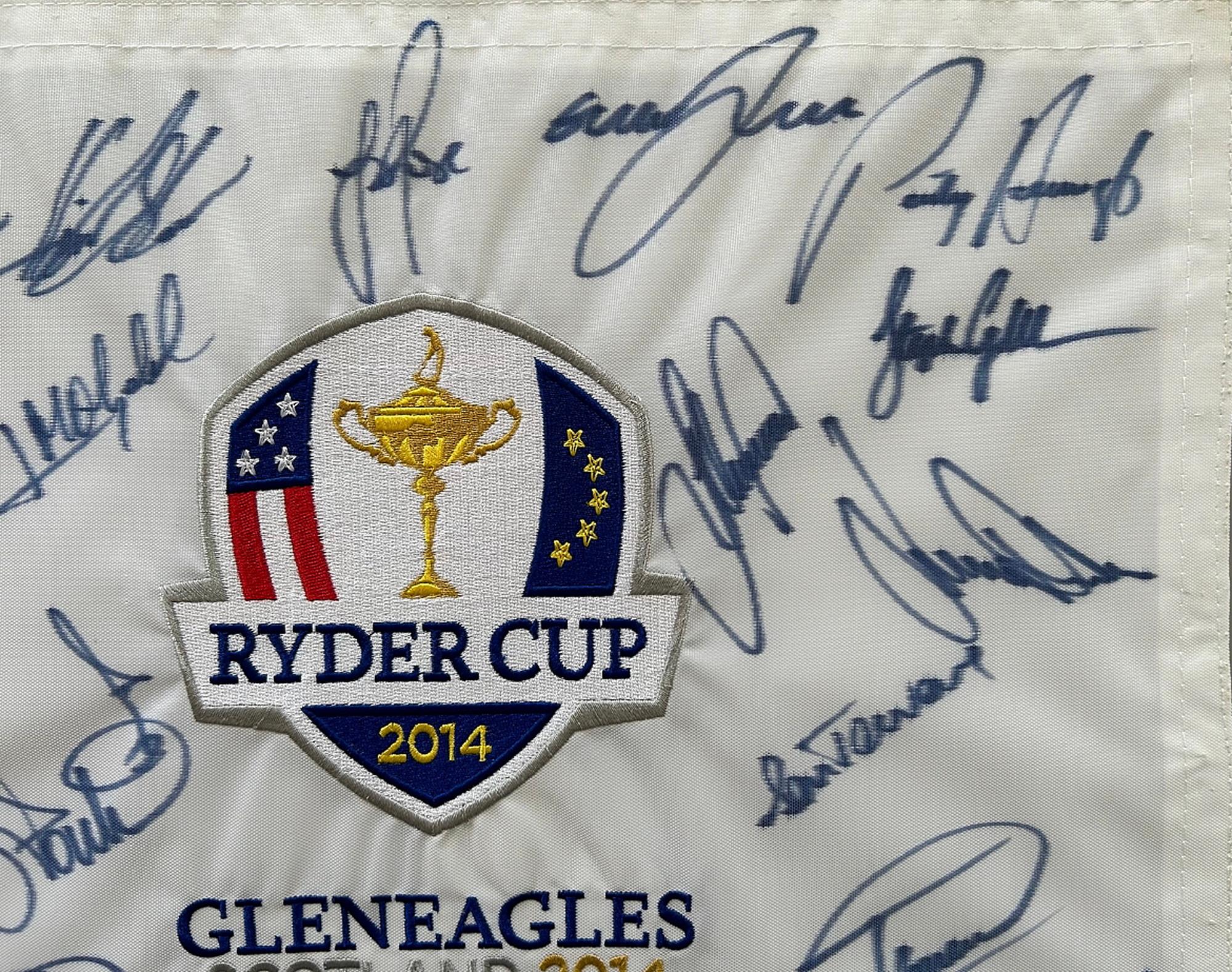 ryder cup signed flag