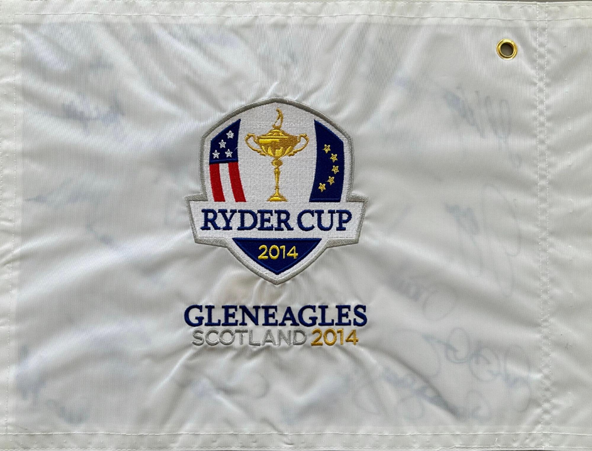British 2014 Ryder Cup Signed Pin Flag