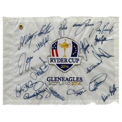 2014 Ryder Cup Signed Pin Flag