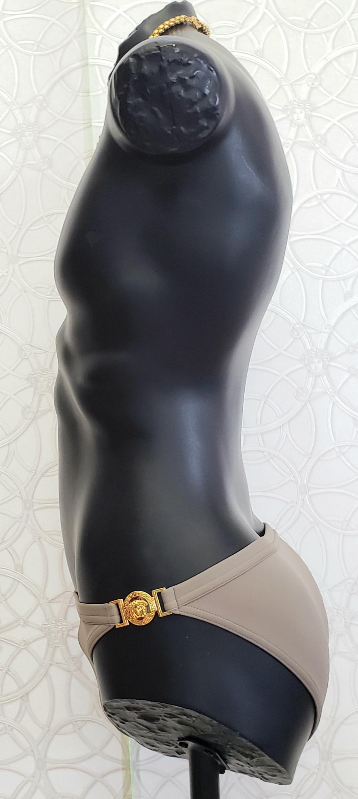 2014 S/S L#29 VERSACE TRAJES DE BAÑO DE PLATA Herrajes chapados en oro de 24 quilates 2
