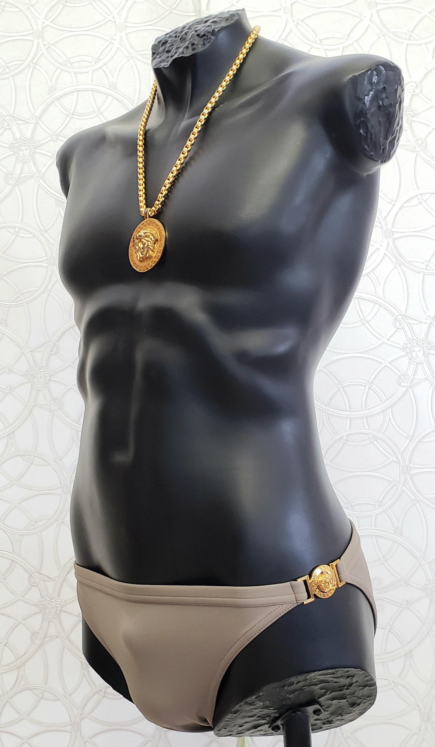 2014 S/S L#29 VERSACE TRAJES DE BAÑO DE PLATA Herrajes chapados en oro de 24 quilates 3