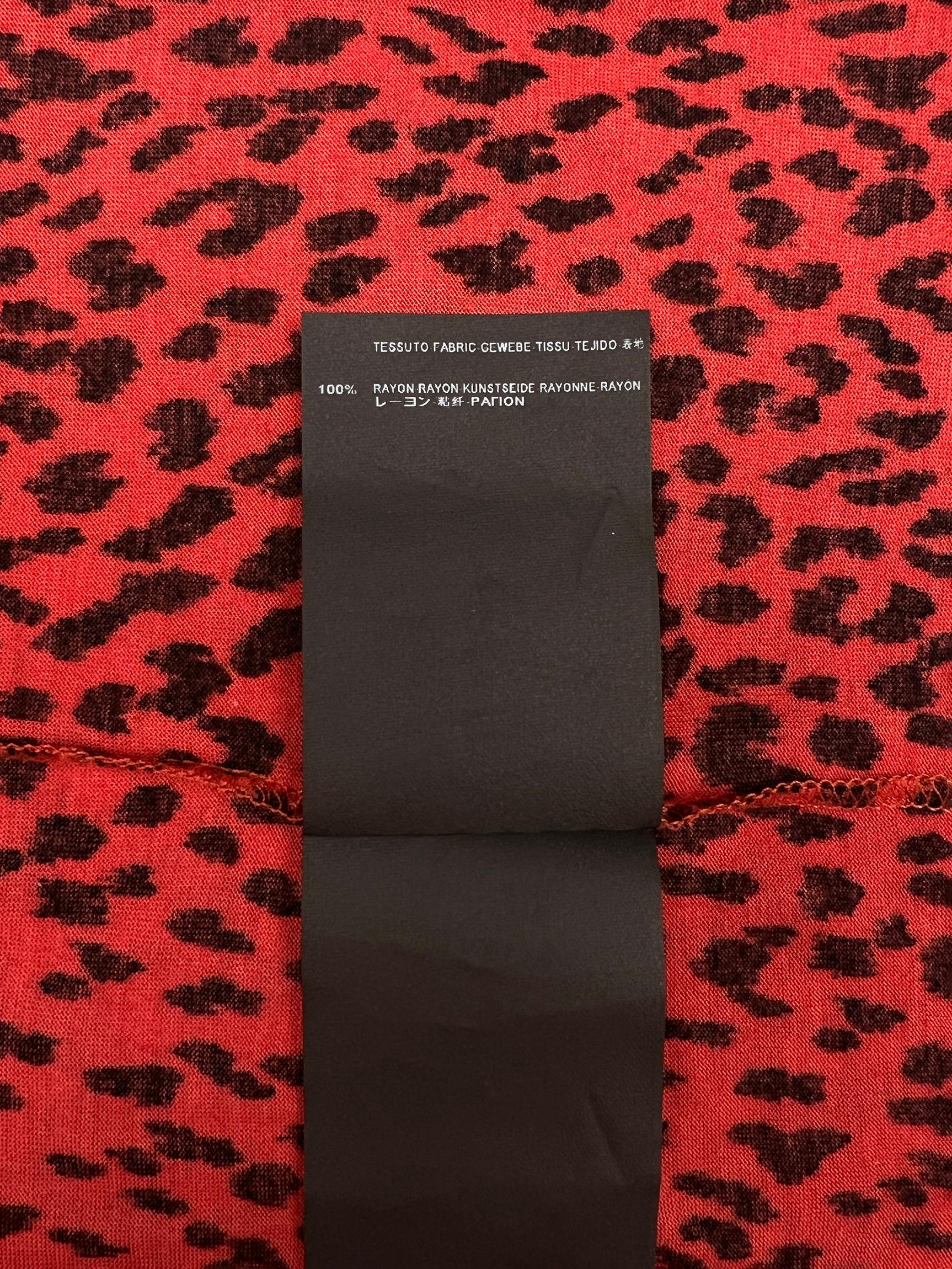 2014 Camisa sin mangas con estampado de leopardo Saint Laurent Paris en venta 2