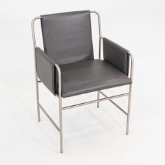 2014 Set of 12 Ward Bennett for Geiger Envelope Dining Chairs in Grey Leather