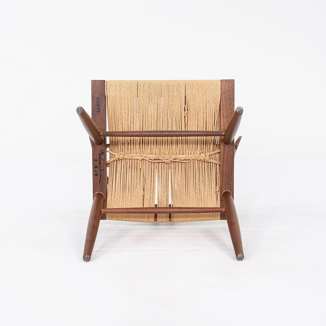 2014 Set of Six Mira Nakashima Grass Seated Dining Chairs in Black Walnut 4
