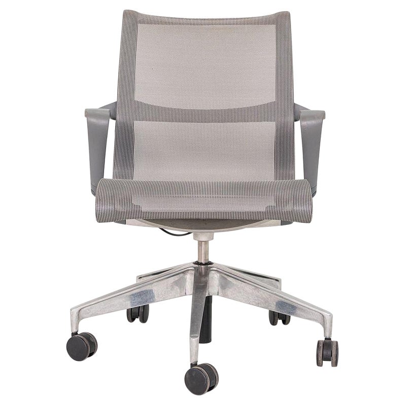 2014 Studio 7.5 for Herman Miller Setu Grey Mesh Desk Chair in Grey Mesh For Sale