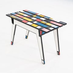 2014 Studio-Made Handpainted Mondrianesque Occassional Table, Maastricht