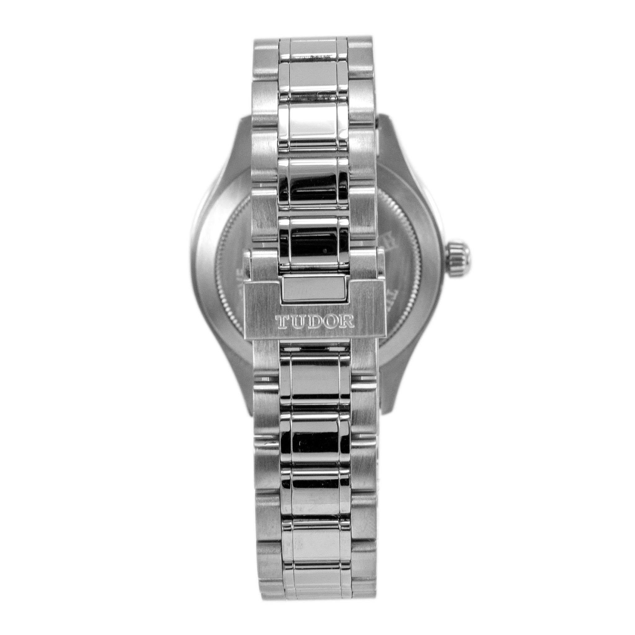 2014 Tudor Style Date 34MM 12300 Black Stick Dial Stainless Steel Watch 1