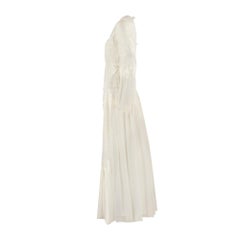 2015 Alberta Ferretti Runway White Silk Lace Wedding Dress